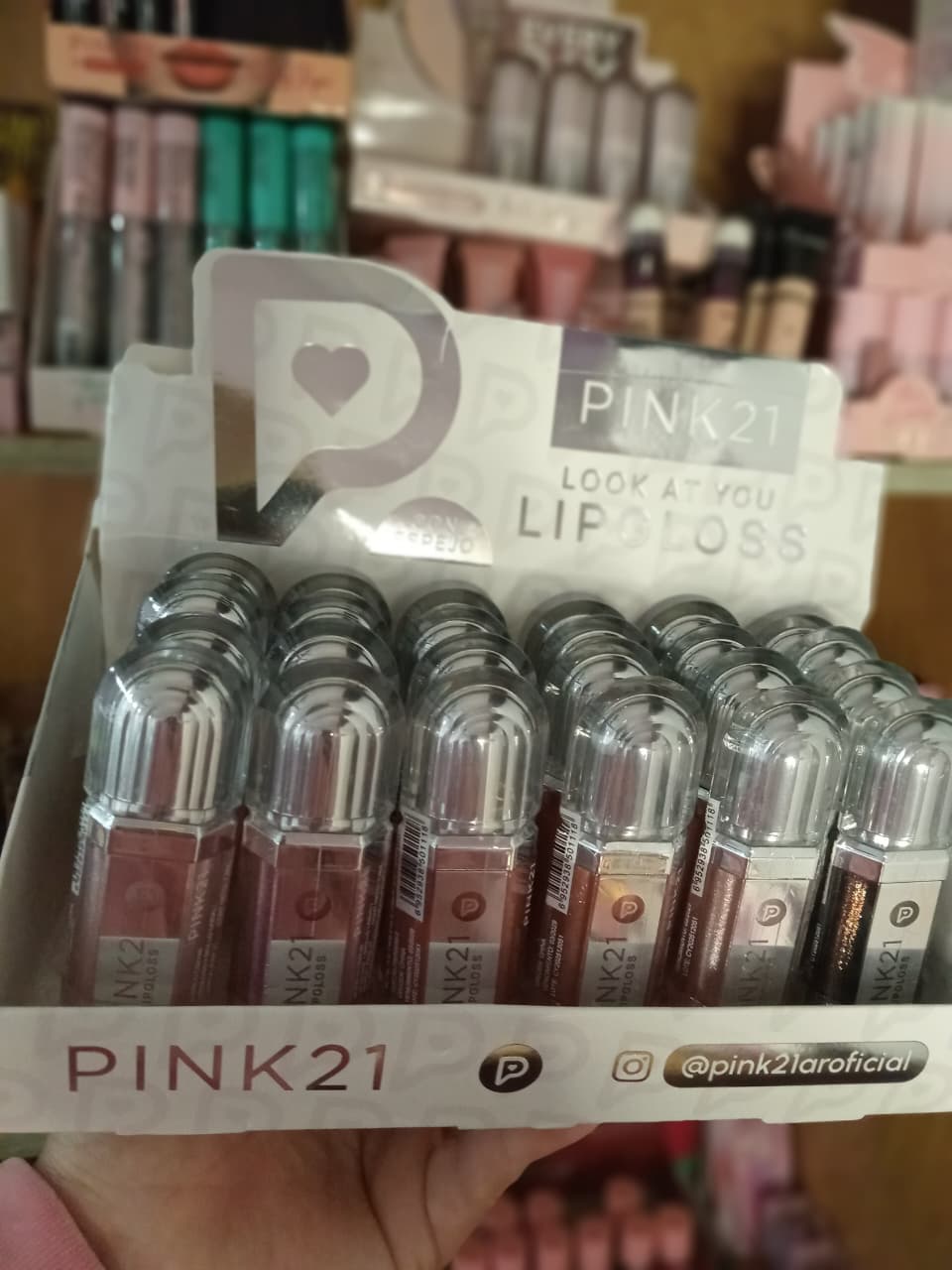 Lip gloss con espejo